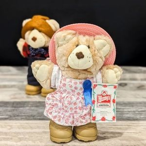 NEW Wendy's Promo Furskins Plush Teddy Bear 1986 Hattie Vintage New